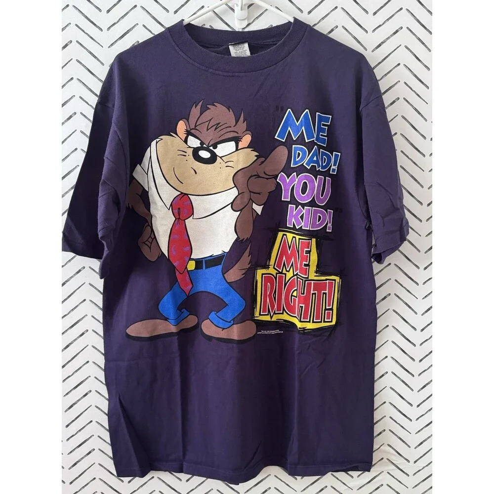 Vintage 90'S HONORS‎ LOONEY TUNES Tasmanian Devil Character Print T-Shirt Size L